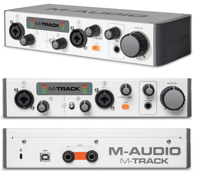 M-audio-M-TRACK-II-Two-Channel-USB-Audio-Interface-2-in-2-out-external-sound