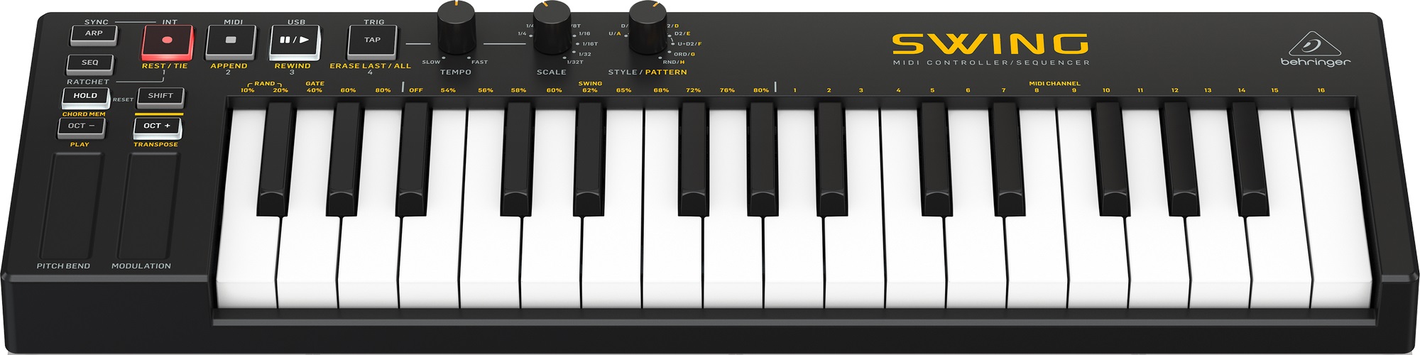 Купить MIDI-клавиатура BEHRINGER SWING с бесплатной доставкой по Москве и  России в интернет – магазине Pop-music.ru