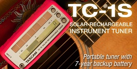 Гитарный тюнер на солнечной батарее TASCAM TC-1S