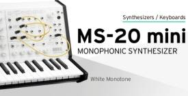 KORG MS-20 MINI WM одноголосный аналоговый синтезатор в белом цвете