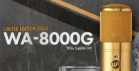 Лимитированное издание лампового конденсаторного микрофона WARM AUDIO WA-8000 LIMITED EDITION GOLD