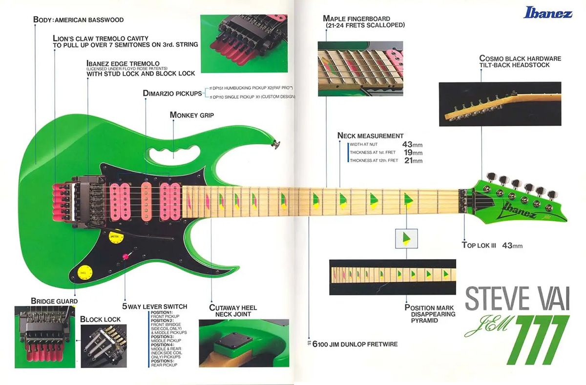  JEM777 спецификация в каталоге Ibanez