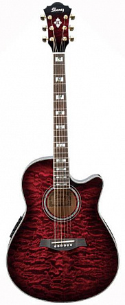 ЭЛЕКТРОАКУСТИЧЕСКАЯ ГИТАРА IBANEZ AEF37E TRANSPARENT BLACK CHERRY SUNBURST