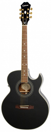ЭЛЕКТРОАКУСТИЧЕСКАЯ ГИТАРА EPIPHONE PR-5E EBONY GOLD HDWE (W/ SHADOW PREAMP)