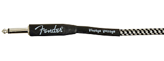 ГИТАРНЫЙ ШНУР FENDER VINTAGE VOLTAGE CABLE BLACK/SILVER, 10 FT
