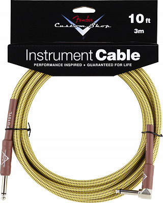 FENDER CUSTOM SHOP 10' ANGLE INSTRUMENT CABLE TWEED