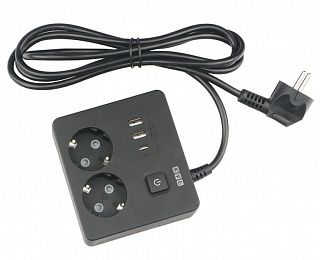 Удлинитель на 2 розетки PC-1B-2M PowerCube