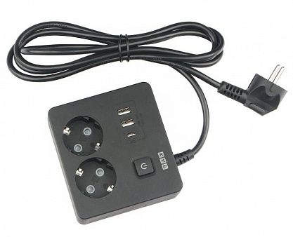 Удлинитель на 2 розетки PC-1B-2M PowerCube