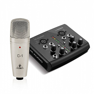 КОМПЛЕКТ M-AUDIO M-TRACK+BEHRINGER C-1