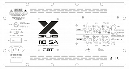 Сабвуфер FBT X-SUB 118SA
