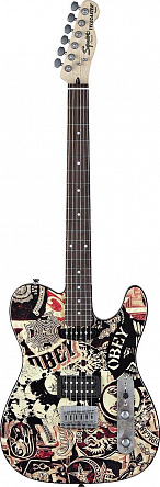 ЭЛЕКТРОГИТАРА FENDER SQUIER OBEY GRAPHIC TELECASTER HS RW COLLAGE