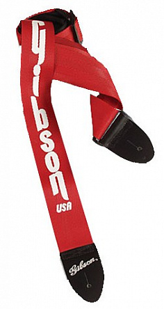 РЕМЕНЬ GIBSON ASGSBU-20 GIBSON USA STYLE 2' SAFETY STRAP - FERRARI RED