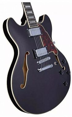 Полуакустическая электрогитара D'Angelico Premier DC Black Flake