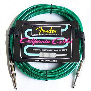 ГИТАРНЫЙ ШНУР FENDER 10 CALIFORNIA CABLE SURF GREEN