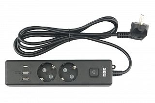 Удлинитель на 2 розетки PC-5B-2M PowerCube