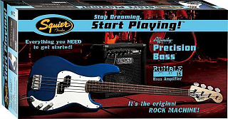 БАСОВЫЙ КОМПЛЕКТ FENDER SQUIER AFFINITY P-BASS&RUMBLE 15 AMP METALLIC RED