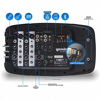 Звукоусилительный комплект Gemini ES-210MXBLU-ST