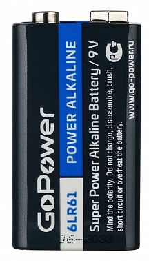 Батарейки GoPower Super Power Alkaline (крона)
