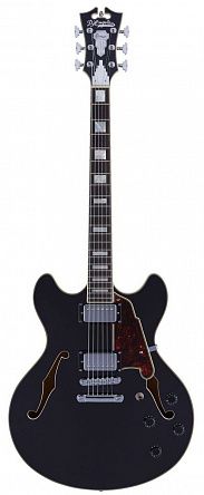 Полуакустическая электрогитара D'Angelico Premier DC Black Flake