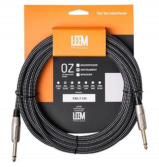 Инструментальный кабель LEEM FBS-5(BK/WH)