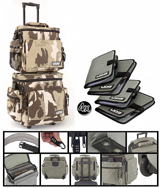 DJ ПАК ИЗ ДВУХ СУМОК UDG SLING BAG TROLLEY SET ARMY DESERT