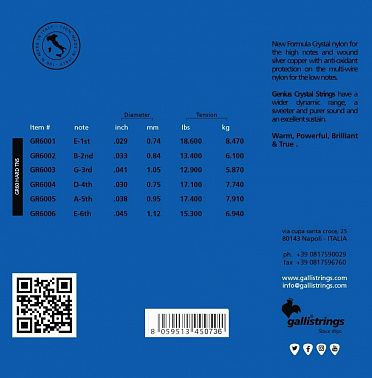 Струны GALLI STRINGS GR60